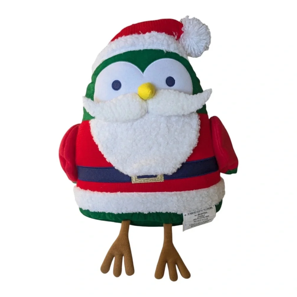 2024 Target Wondershop Featherly‎ Friends Bird Santa Christmas Soft Throw Pillow